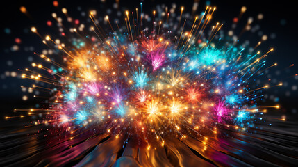 Fototapeta premium Exploring Explosive Beauty with Digital Geometry