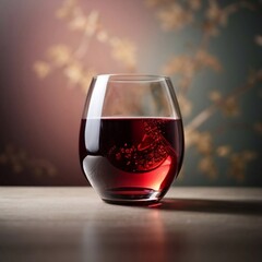ilustración de un vaso de vino tinto