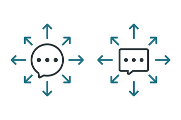 Chat share icon. Illustration vector