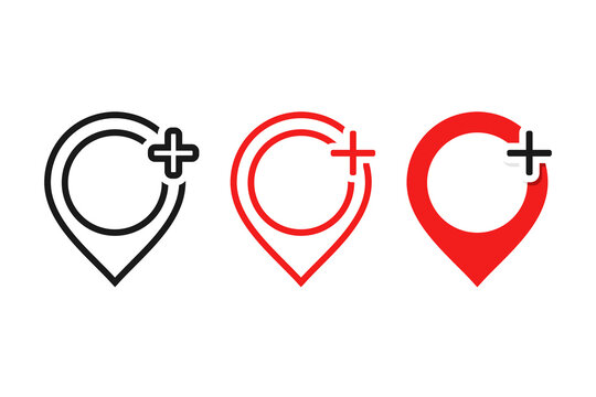 Add map pin icon. Illustration vector