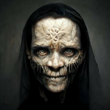 cryptidcore scary face hyperrealistic wallpaper 