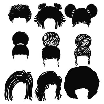 set of afro and dreadlock