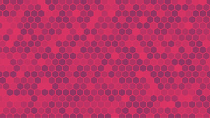 Seamless pink bee honeycomb pattern, art background template. Vector honey texture