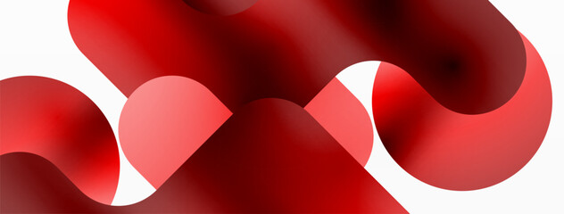 Gradient Geometry. Minimalist Fusion of Lines and Circles, Crafting Serene, Captivating Abstract Background