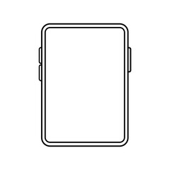 tablet icon with outline style. tablet icon illustration vector 