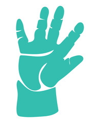 handprint paint color illustration icon