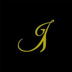 initial letter jj unique monogram logo vector