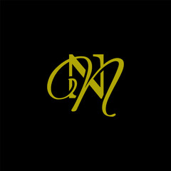 initial letter nn unique monogram logo vector