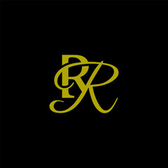 initial letter rr unique monogram logo vector