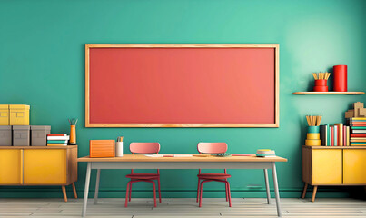 Interactive Colorful Classroom Display: Fun Diorama Background