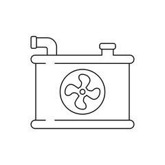 Car radiator fan icon design. isolated on white background. vector illustration