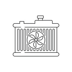 Car radiator fan icon design. isolated on white background. vector illustration