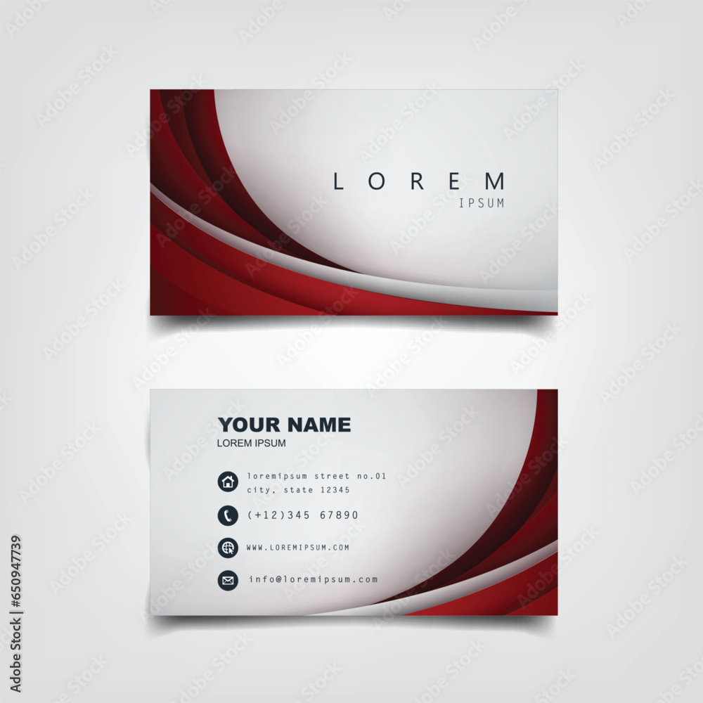 Wall mural abstract modern business card design template