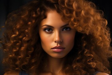 Fototapeta premium portrait of a woman with long hair