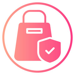 shopping bag gradient icon