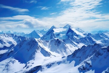 mountains in the snow