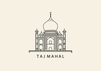 taj mahal vector illustration