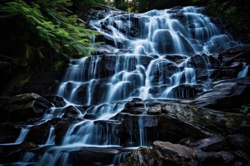 waterfall in the mountains