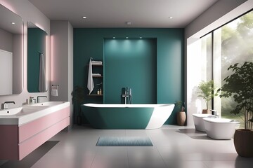 modern bathroom with tiles