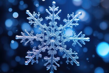 snowflake on blue background