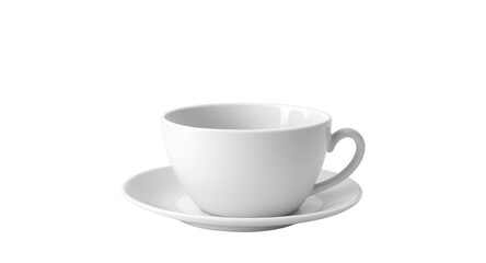 Obraz premium Empty white coffee cup on Transparent background