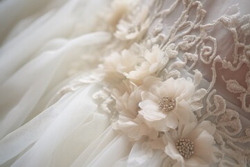 Close up of a Wedding dress 