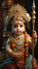 Indian baby in tradional dress