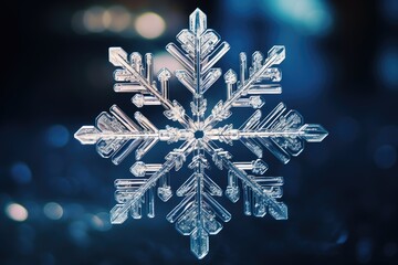 snowflake on blue background