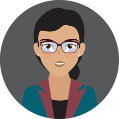 Face vector hand drawn profile