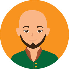 Face vector hand drawn profile