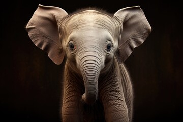 close up of an elephant baby