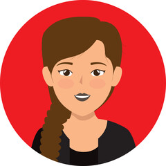 Face vector hand drawn profile