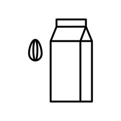 almond milk line icon