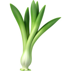 Obraz premium Green leek 3D illustration