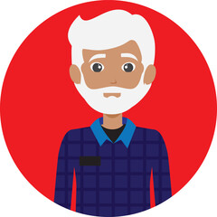 Face vector hand drawn profile