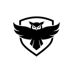bird shield vector logo