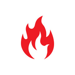 red flame vector logo