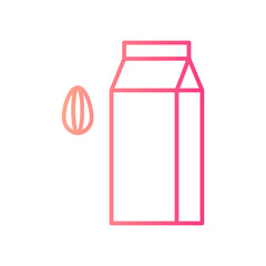 almond milk gradient icon
