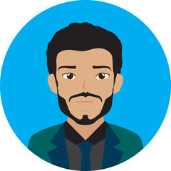 Face vector hand drawn profile
