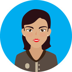 Face vector hand drawn profile