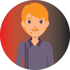 Face vector hand drawn profile