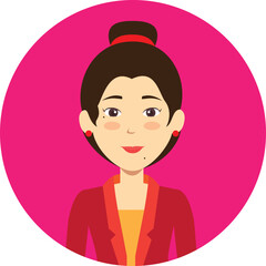 Face vector hand drawn profile