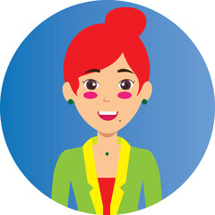 Face vector hand drawn profile