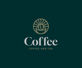 Coffee logo design, premium quality coffee logo editable vector file