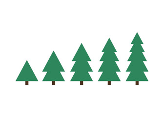 a row of pine trees, christmas spending graph chart symbol sales progress profit rise merry christmas