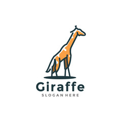 giraffe modern line logo