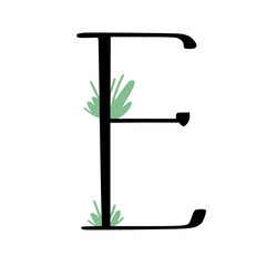Plant Alphabet Letters Illustration