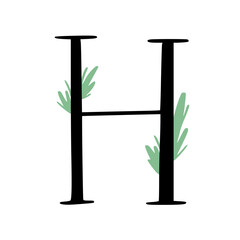 Plant Alphabet Letters Illustration