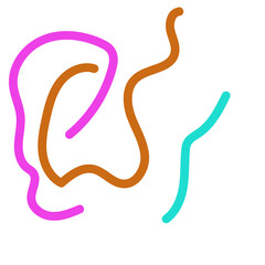 Colorful squiggle lines vectors 