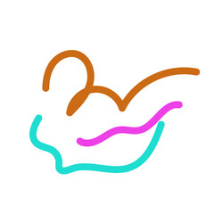 Colorful squiggle lines vectors 